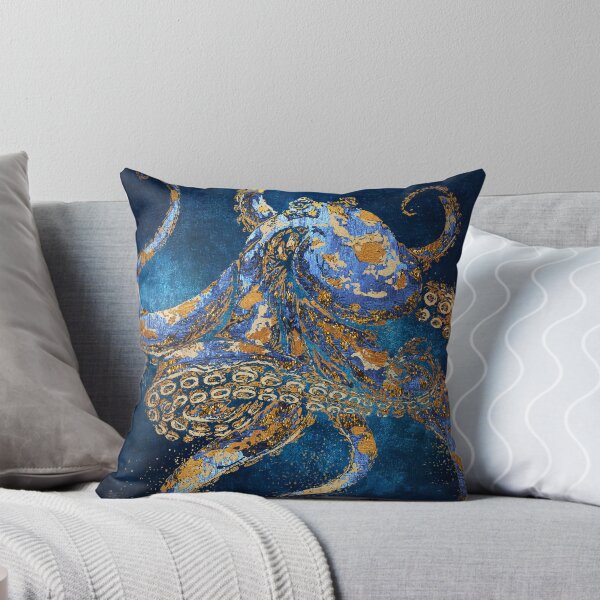 Item preview, Gold and Blue Octopus in the Deep designed and sold by JackMoreh.