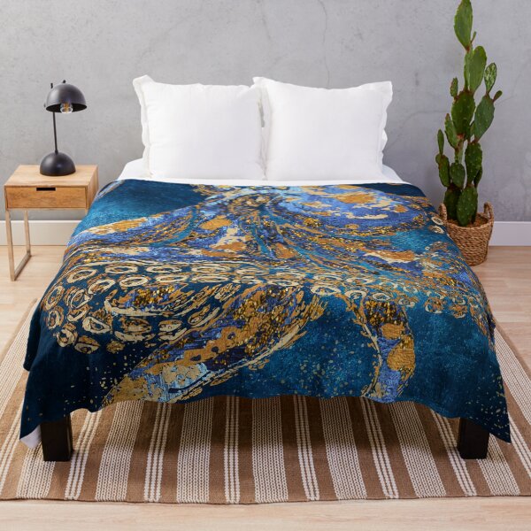 Item preview, Gold and Blue Octopus in the Deep designed and sold by JackMoreh.