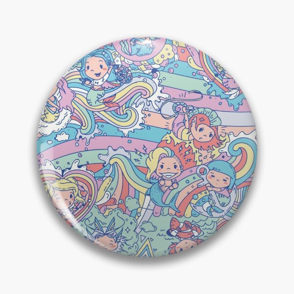 Item preview, Colorful mermaid vector doodle pattern  designed and sold by SPIRIMAL.