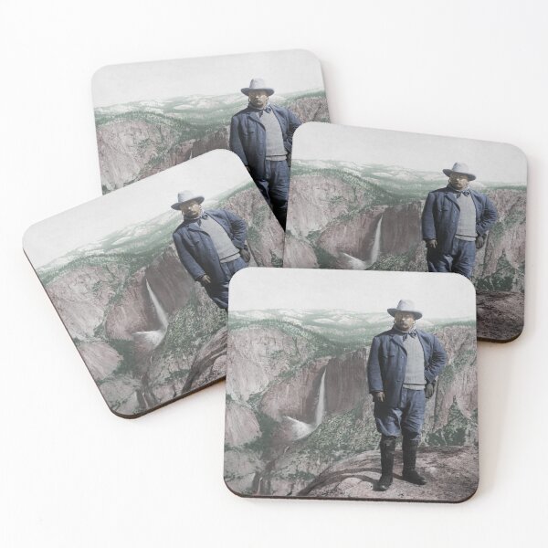 Item preview, Teddy Roosevelt Posing On Glacier Point - Yosemite Valley 1903 - Colorized designed and sold by warishellstore.