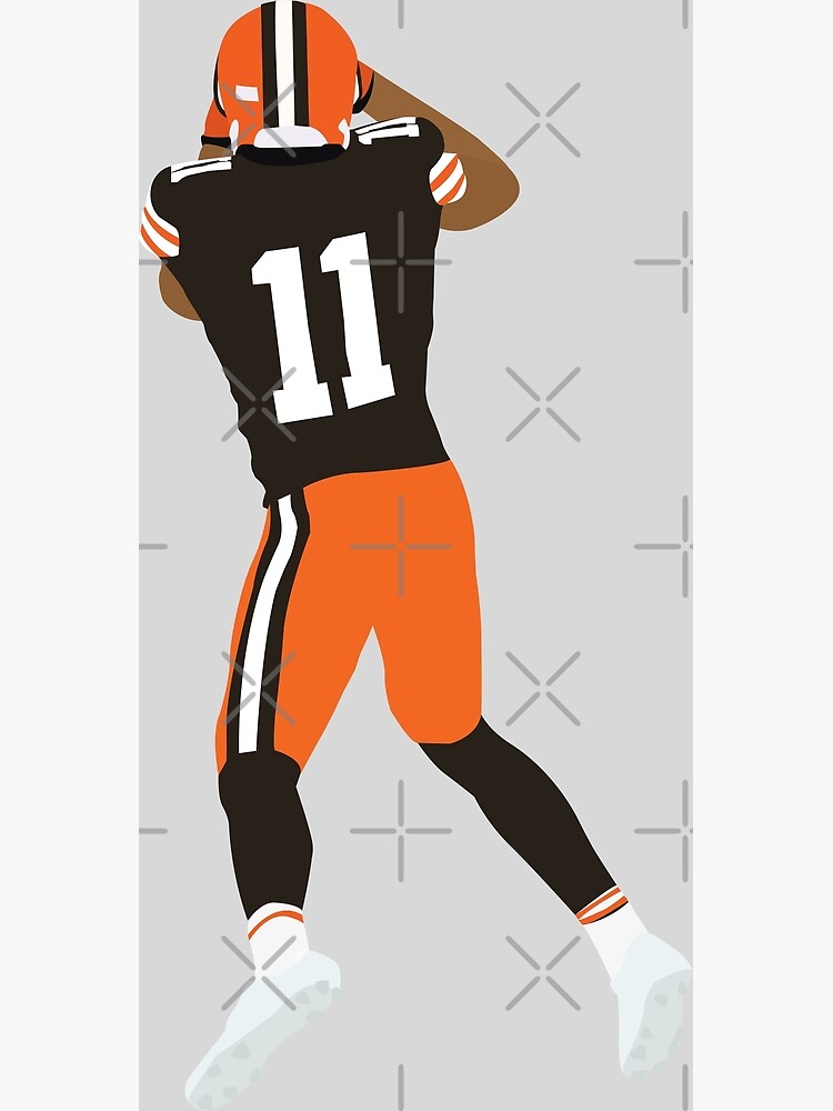 Cleveland Browns Football Shirt Classic Logo Johnny Manziel Pose Brownie  the Elf