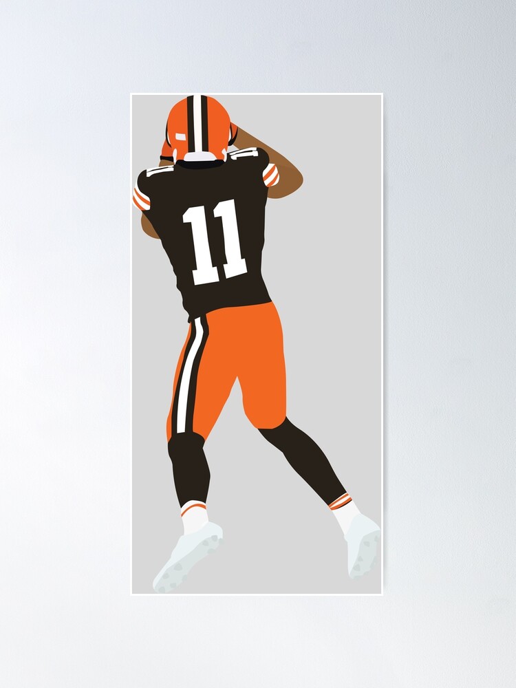 Cleveland Browns Football Shirt Classic Logo Johnny Manziel Pose Brownie  the Elf