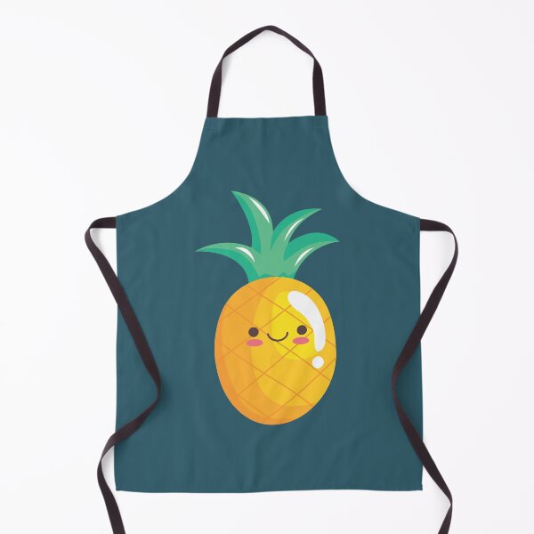 Item preview, Japanese Kawaii Cute Smiley Face - Kawaii Pineapple -Blue designed and sold by crazycollective.