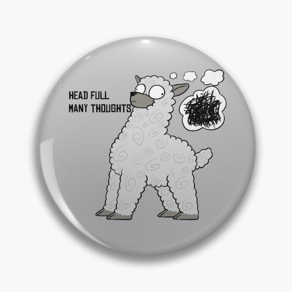Item preview, Alpaca Head full Many thoughts designed and sold by Coen 'Ikke' van der Burgt.