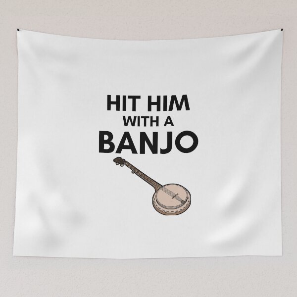 Item preview, That 70s' Show-Inspired "Hit Him With A Banjo" designed and sold by mulberrydragon.