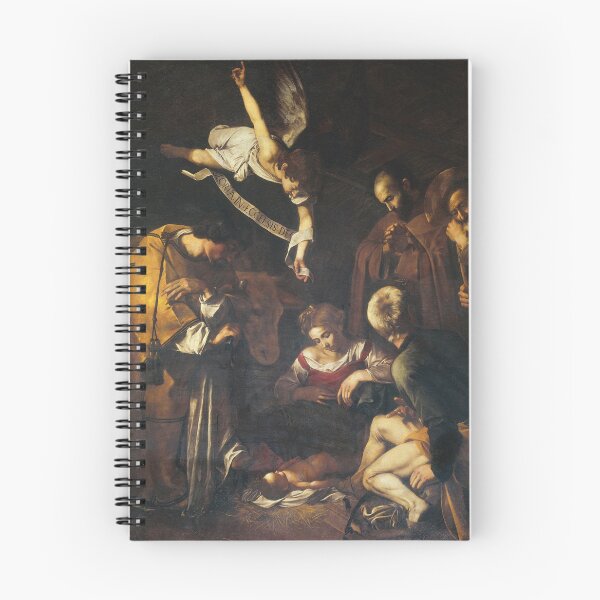 Item preview, Michelangelo Merisi Da Caravaggio -Nativity with St. Francis and St. Lawrence 1600 designed and sold by JDesigningMO.