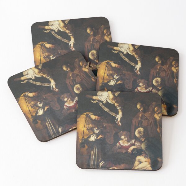 Item preview, Michelangelo Merisi Da Caravaggio -Nativity with St. Francis and St. Lawrence 1600 designed and sold by JDesigningMO.