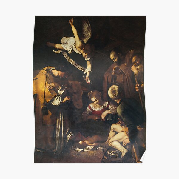 "Michelangelo Merisi Da Caravaggio Nativity with St. Francis and St