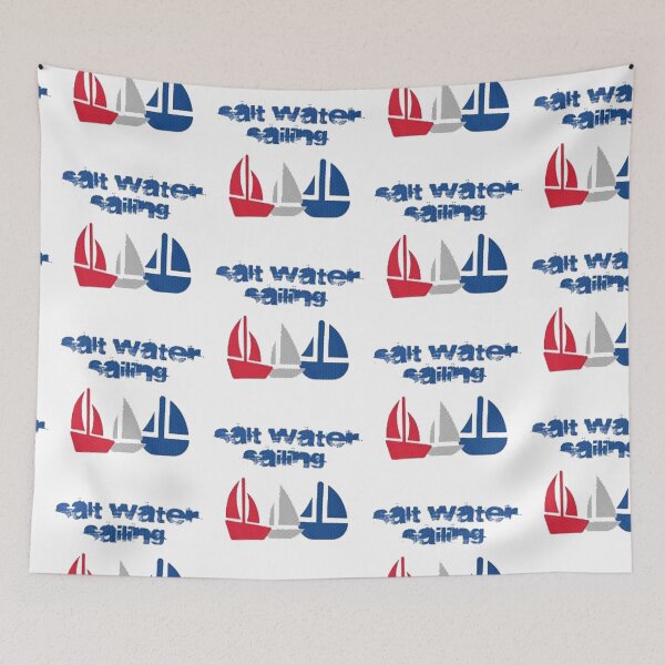 Item preview, Salt Water Sailing -Red, White, Blue designed and sold by LandtoSeaHome.