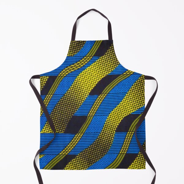 Item preview, Blue and Yellow African Print Material designed and sold by Mazubalala.