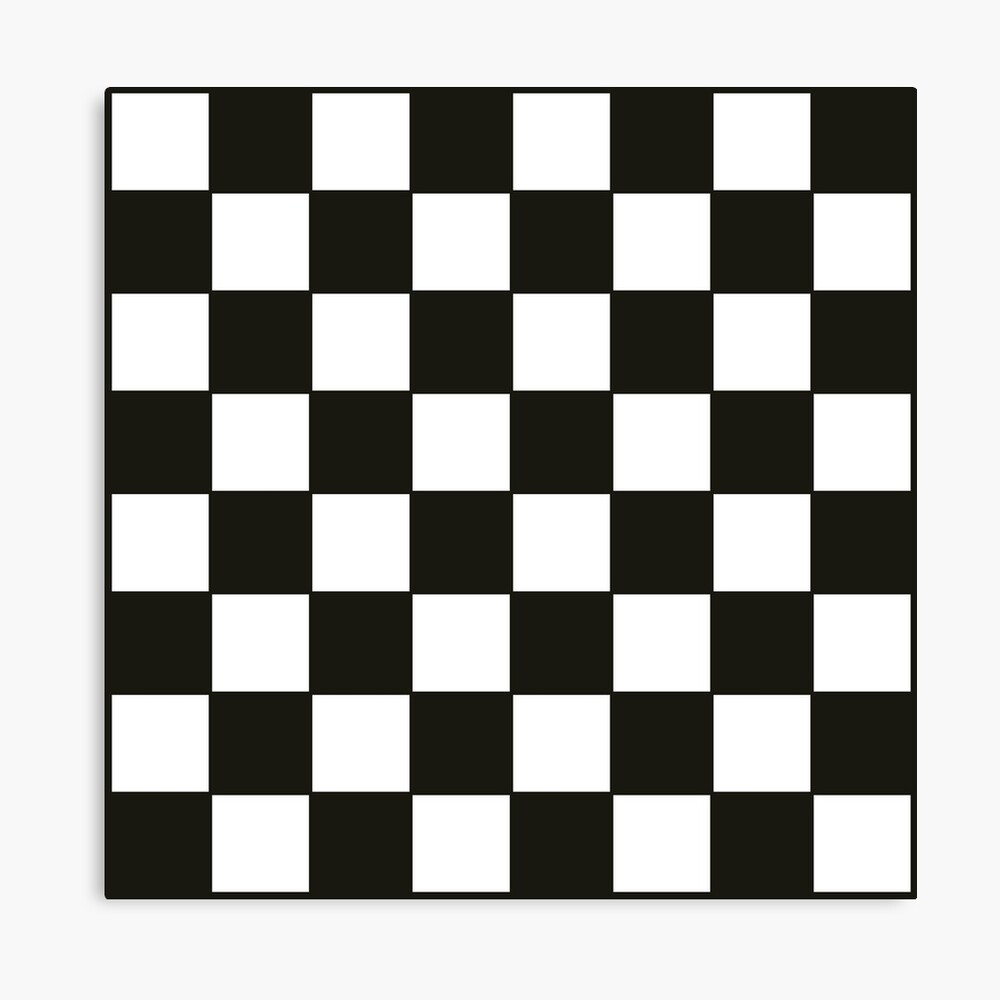 Black and White Checkers Board Canvas Print graphic about Printable Checkers Board named Black and White Checkers Board Canvas Print