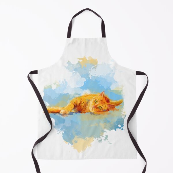 Item preview, Cat Dream - orange tabby cat painting abstract designed and sold by Flo Art Studio.
