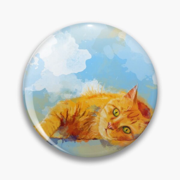 Item preview, Cat Dream - orange tabby cat painting abstract designed and sold by Flo Art Studio.