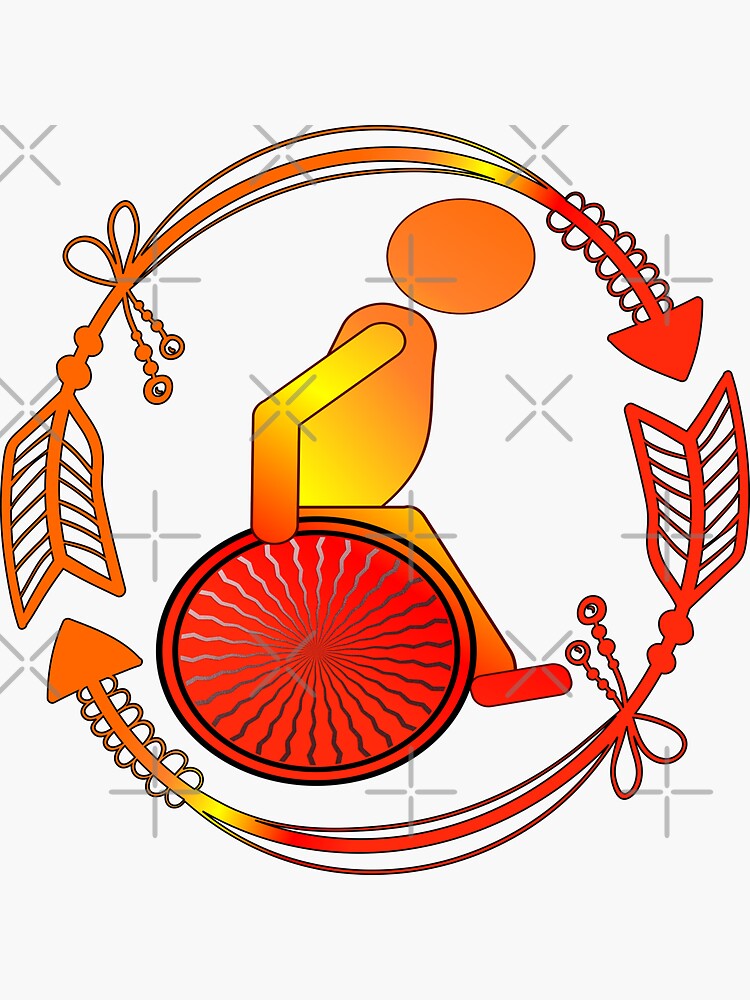 "Wheelchair WHEELCHAIR USERS" Sticker by minimalartstory Redbubble