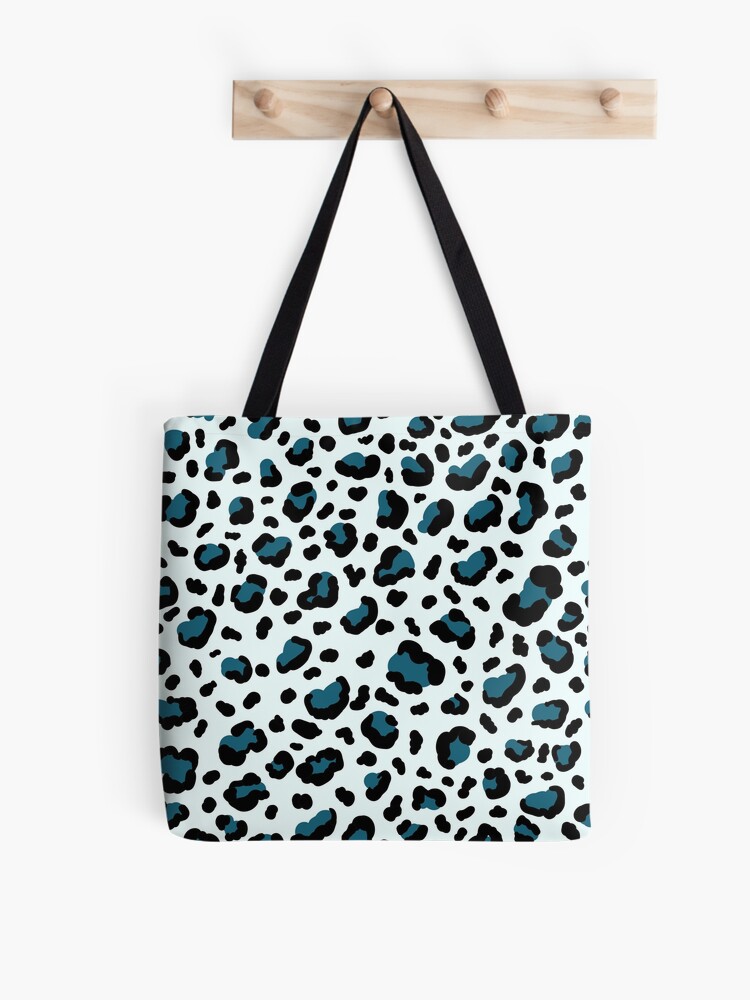 blue leopard print bag