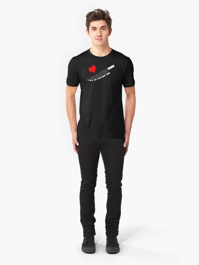 Alternate view of Yandere Knife Slim Fit T-Shirt