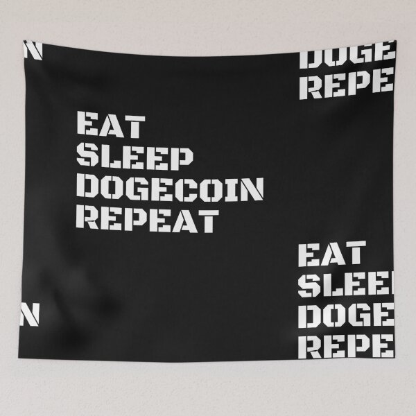 Artikelvorschau, Eat Sleep Dogecoin Wiederholung entworfen und verkauft von Imaginative Expressions⭐️ ⭐️ ⭐️ ⭐️ ⭐️.