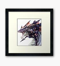 Final Fantasy Dragoon Kain and dragon Framed Print