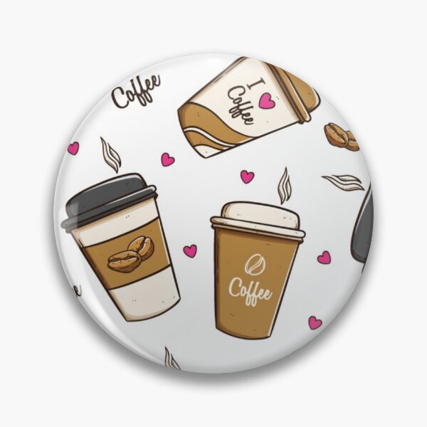 Artikelvorschau, I Heart Coffee Pattern entworfen und verkauft von StoneColdMovies.