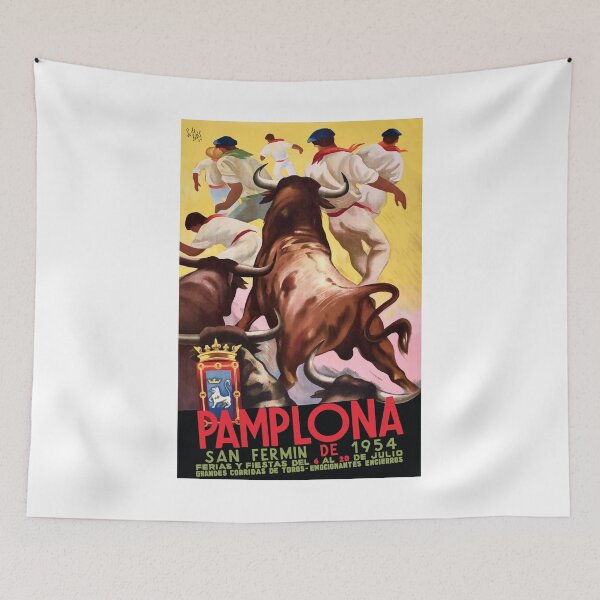 Item preview, 1954 SPAIN Pamplona San Fermin Festival Poster designed and sold by retrographics.