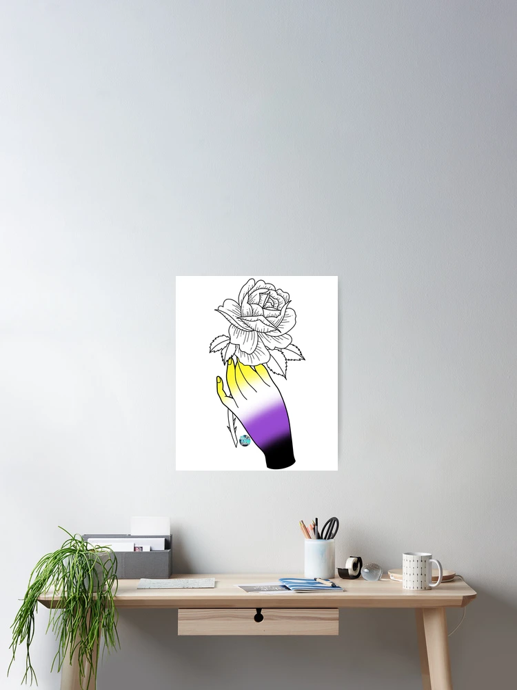Thumbnail 2 of 3, Poster, Nonbinary Pride designed and sold by Tattoo Arts Collective.