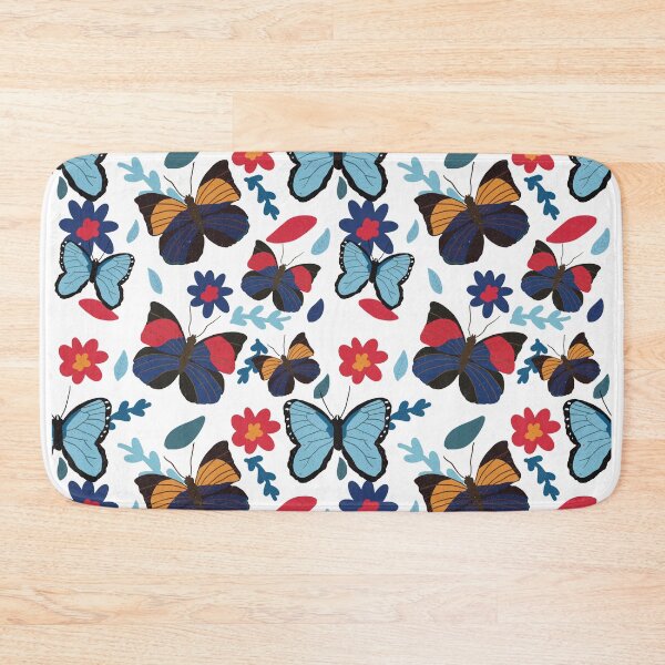 Item preview, Butterfly bath mat designed and sold by artbymjohnston.