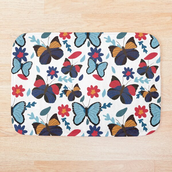 Item preview, Butterfly bath mat designed and sold by artbymjohnston.