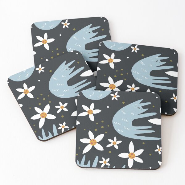 Item preview, Cute Cat & Flowers Patter  designed and sold by StoneColdMovies.