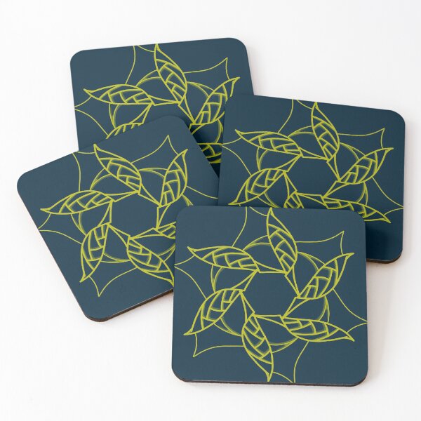 Item preview, Abstract Lotus in Chartreuse designed and sold by lezell.