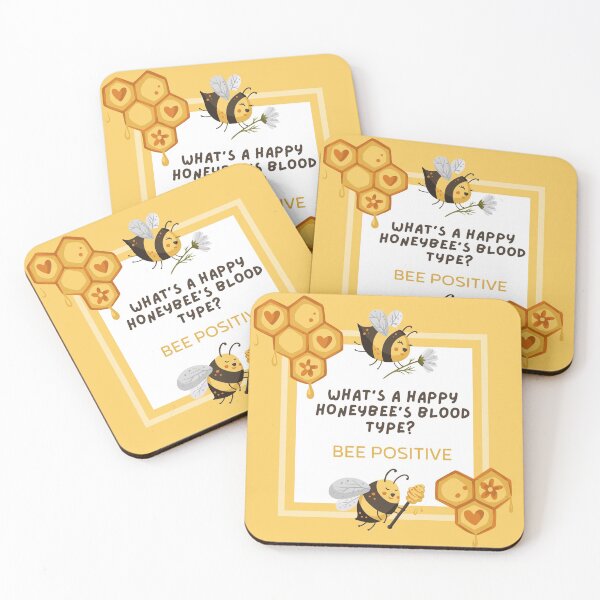 Item preview, What is a happy honeybee s blood type? Bee Positive designed and sold by missionbear.