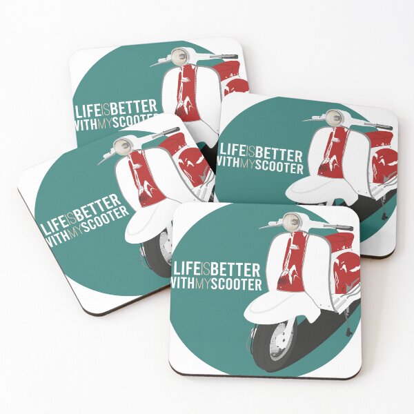 Item preview, illustration of a scooter with a sign life is better with my scooter designed and sold by hateeyes.