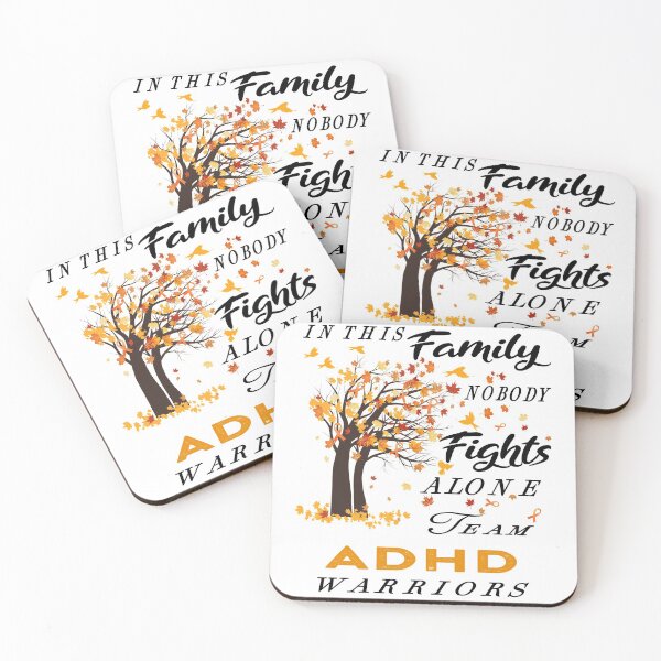 Item preview, In This Family No One Fight Alone ADHD Awareness ribbon tree designed and sold by radianen.