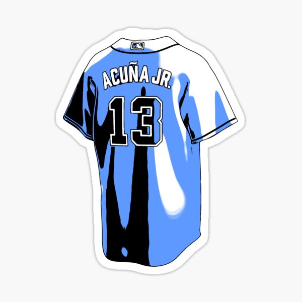 Ronald Acuña Jr. Jersey Sticker for Sale by ecscraps