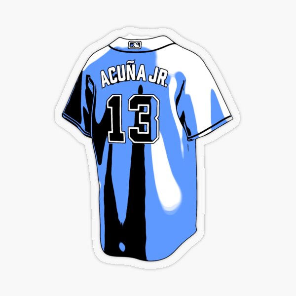 Ronald Acuña Jr. Jersey Sticker for Sale by blt1000