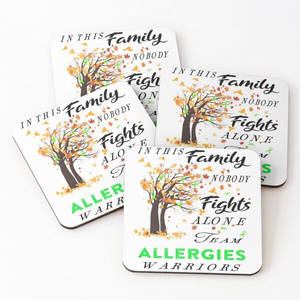 Item preview, In This Family No One Fight Alone Allergies Awareness ribbon tree designed and sold by radianen.