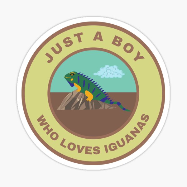Just a boy who loves Iguanas Sticker