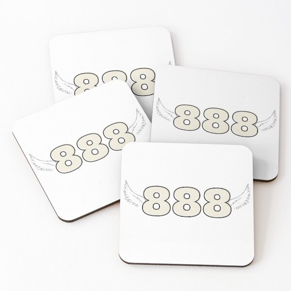 Item preview, 888 angel number with feather wings designed and sold by Lindsay Shute.