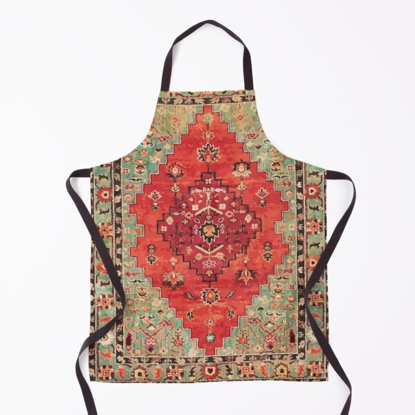 Bohemian Floral Moss & Mauve Apron