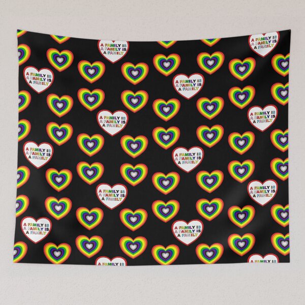 Item preview, A family is a family - lgbtqia bipoc heart pattern designed and sold by Da-Family-Biz.