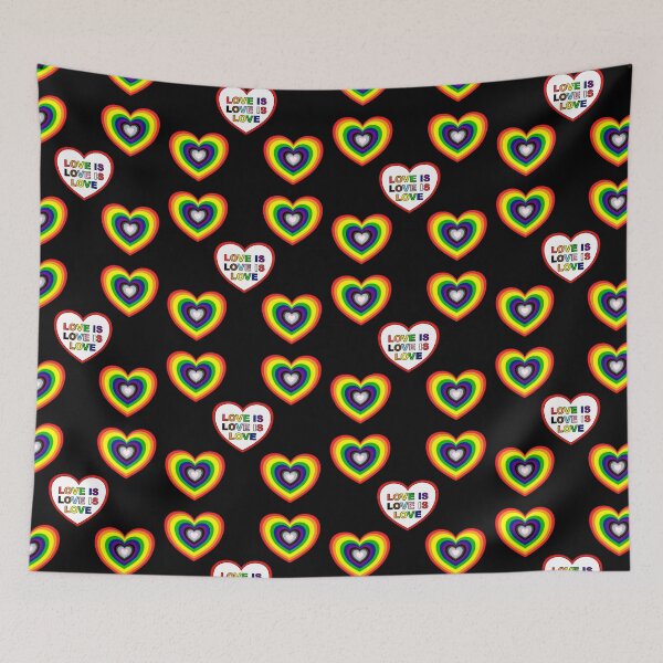 Item preview, Love is Love is Love - lgbtqia bipoc heart pattern designed and sold by Da-Family-Biz.