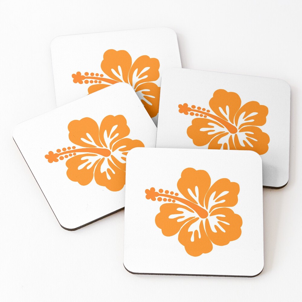 Orange Hibiscus Art Board Print for Sale by tatidlosangeles