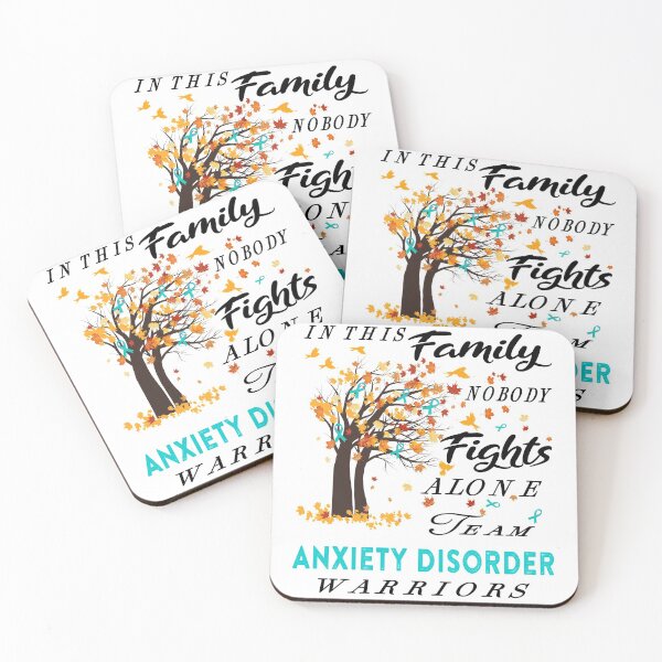 Item preview, In This Family No One Fight Alone Anxiety Disorder Awareness ribbon tree designed and sold by radianen.