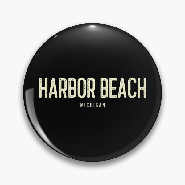 Item preview, Harbor Beach Michigan Classic Straight Aged Text Cream Design designed and sold by Eleven-K.