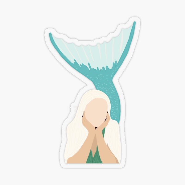 Item preview, aquamarine mermaid  designed and sold by Multimedia By Holly.