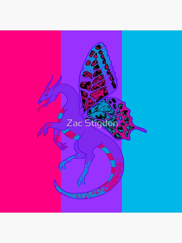 Androgyne Pride Fae Dragon With Flag Poster For Sale By Stupidmasky