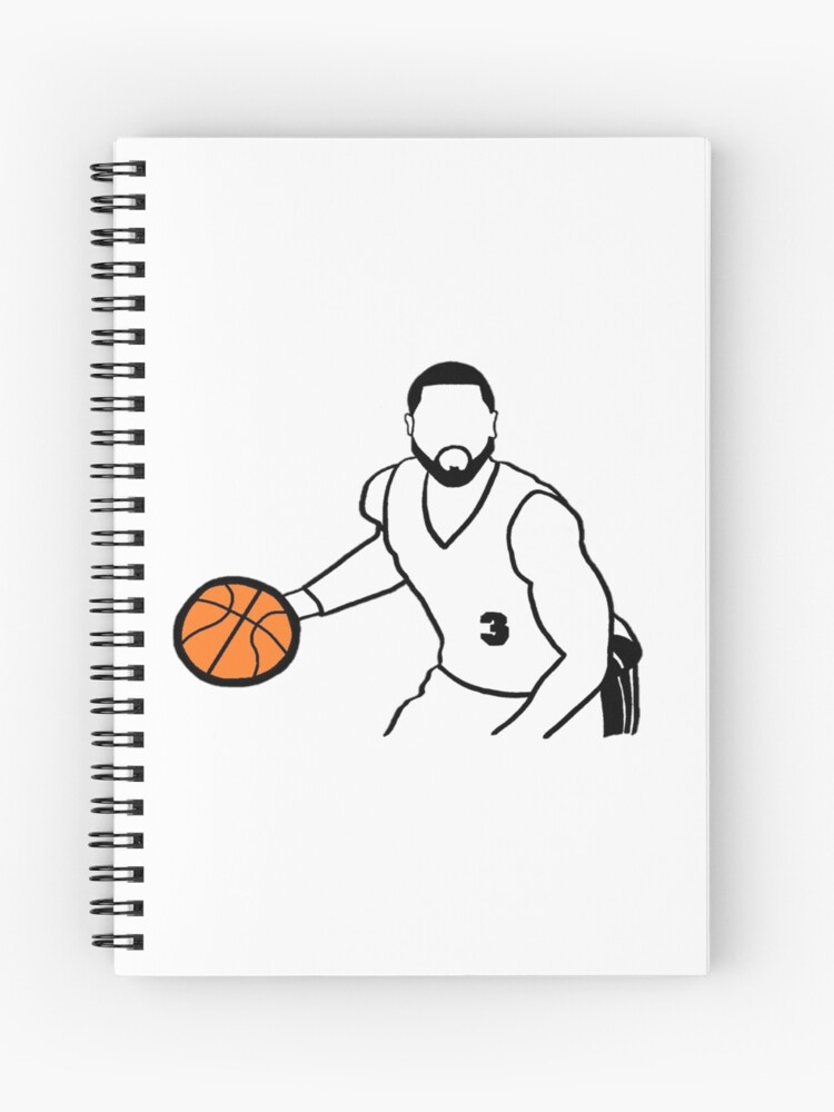 Cuaderno de espiral «Dwyane Wade Driblar un baloncesto» de shauntayaba |  Redbubble