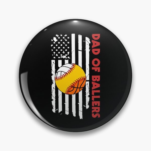 Item preview, American Flag Dad Ballers Volleyball Softball Basketball designed and sold by Dressed For  Duty.