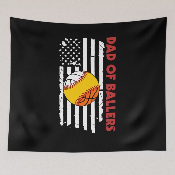 Item preview, American Flag Dad Ballers Volleyball Softball Basketball designed and sold by Dressed For  Duty.