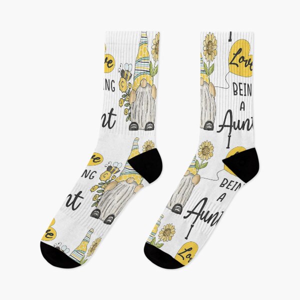 Item preview, I Love Being a Aunt Cute Gnome Save the Bees Sunflower Design designed and sold by boopsblunt.