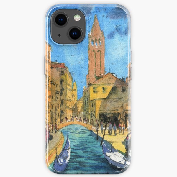 Venice - Campo San Barnaba Painting iPhone Soft Case